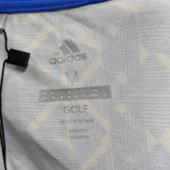 Adidas Golf Women's Medium Blue White Athletic Zip Front Jacket NWT Grand Vista - Picture 8 of 9